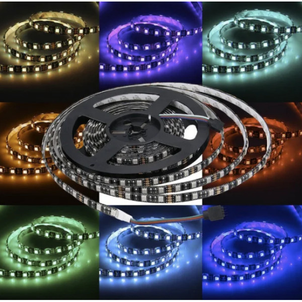 Светодиодная влагозащищенная LED лента 5050 RGB комплект