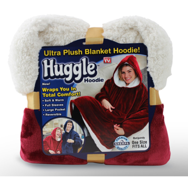 Плед с капюшоном и рукавами HUGGLE HOODIE