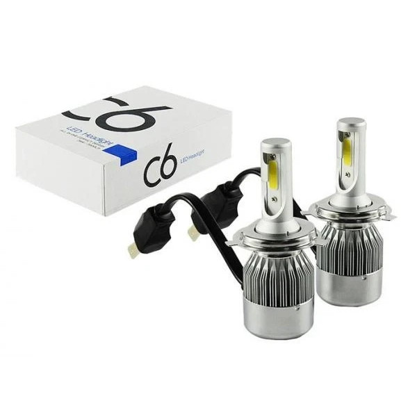 Комплект LED-лампы H4 LED Headlight H4 6500K 5500Lm с охлаждением на чипах CSP набор