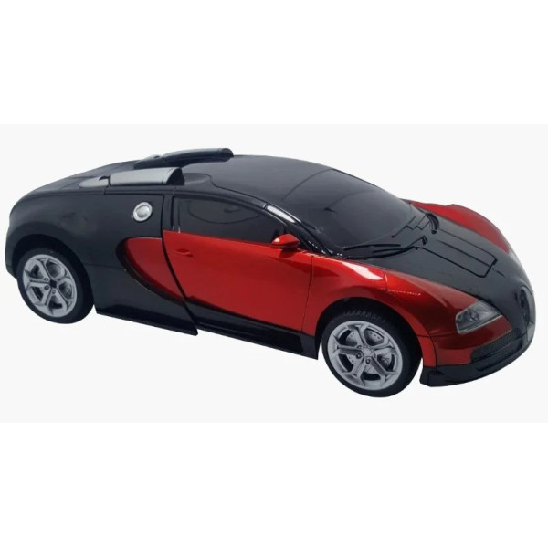 Машинка Трансформер Bugatti Robot Car Size 18 Красная