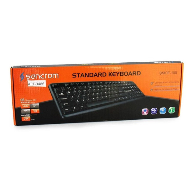 Проводная клавиатура KEYBOARD (TC-01) / X1 / K107 Черная классическая бесшумная