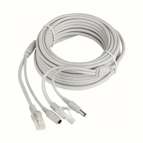 Комбинированный медный кабель RJ45 и DC для систем видеонаблюдения 20 м