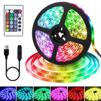 RGB светодиодная лента 5050, комплект 5 метров, питание от USB