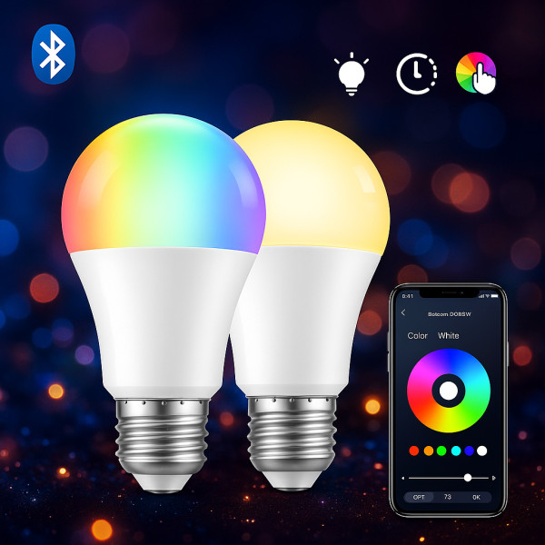 Умная лампочка Tuya E27 LED Bluetooth RGB Color & White