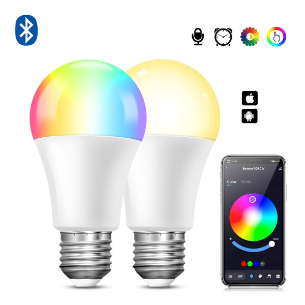 Умная лампочка Tuya E27 LED Bluetooth RGB Color & White