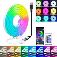 Умная гибкая неоновая лента 5 метров Wi-Fi Gosund RTS0046 Смарт RGB