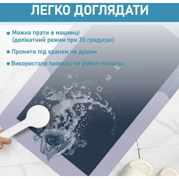 Влагопоглощающий коврик в ванную или кухню 40х120 см / Антискользящий коврик для кухни или ванной
