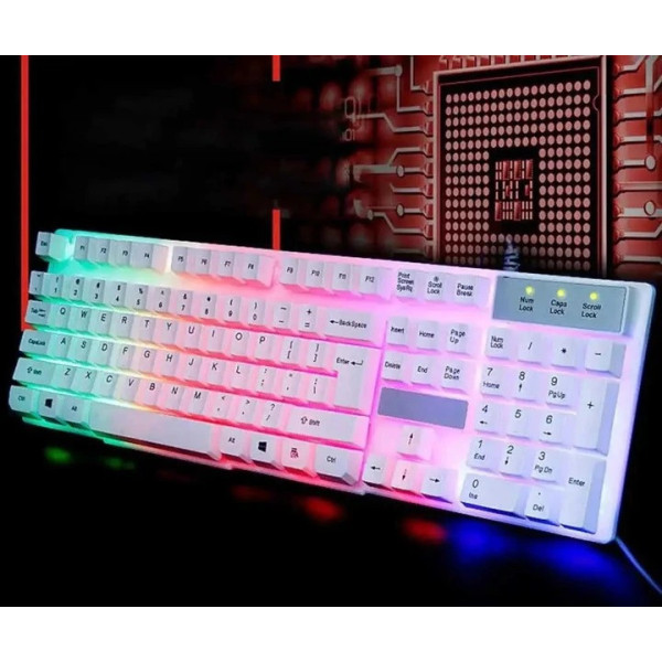 Клавиатура с LED подсветкой Yelandar AN-T20 8923 Проводная  клавиатура с USB подключением