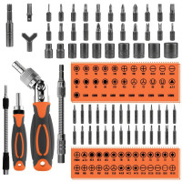 Отвертки с трещоткой Torx RATCHET 68 в 1 в кейсе гибкий удлинитель биты головки храповый механизм