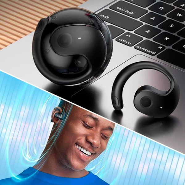 Спортивные беспроводные наушники MDR OWS T2 Bluetooth 5.3 с микрофоном и кейсом черные