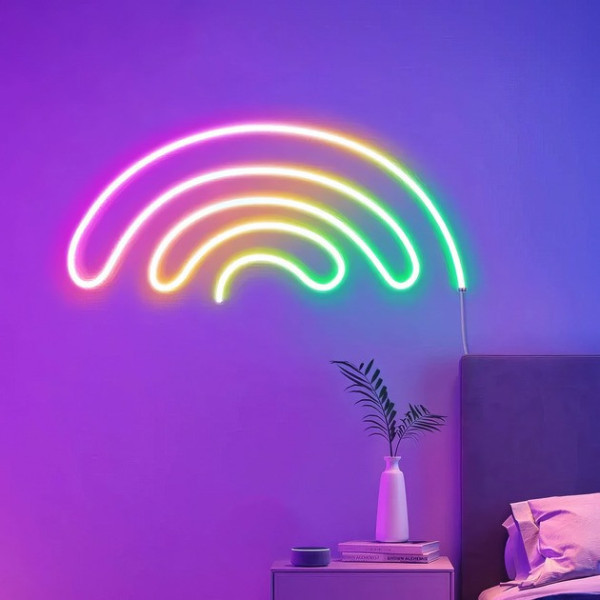 Умная неоновая LED лента 10 м RGB, гибкая, с питанием от USB