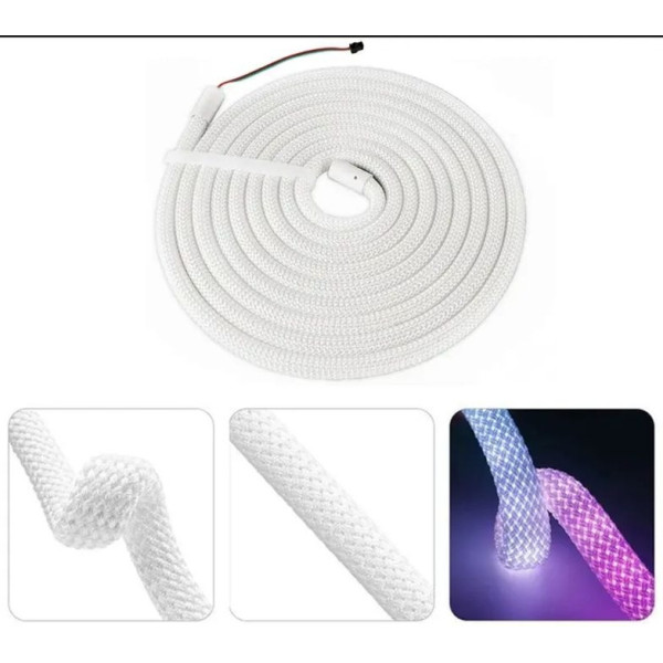 Лента-шланг LED RGB 5 м, умная с Bluetooth управлением и синхронизацией с музыкой