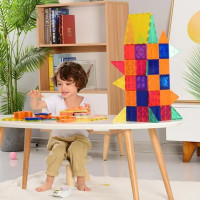 3D магнитный конструктор Magnetic 110 деталей, разноцветный набор для детского творчества