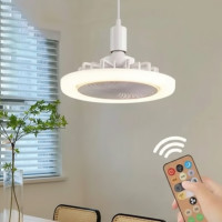 Вентилятор люстра в патрон LED Multi-Function Fan Light универсальный потолочный Белый