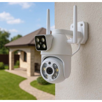 Поворотная Wi-Fi камера Q13 с двумя линзами 2×3MP и ночным видением
