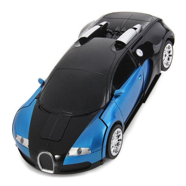 Робот-трансформер на радиоуправлении Bugatti Robot Car Size 1:18 Синяя