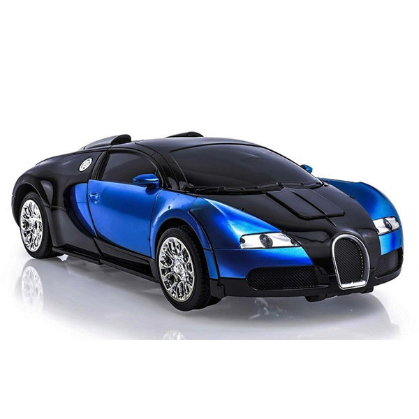 Робот-трансформер на радиоуправлении Bugatti Robot Car Size 1:18 Синяя