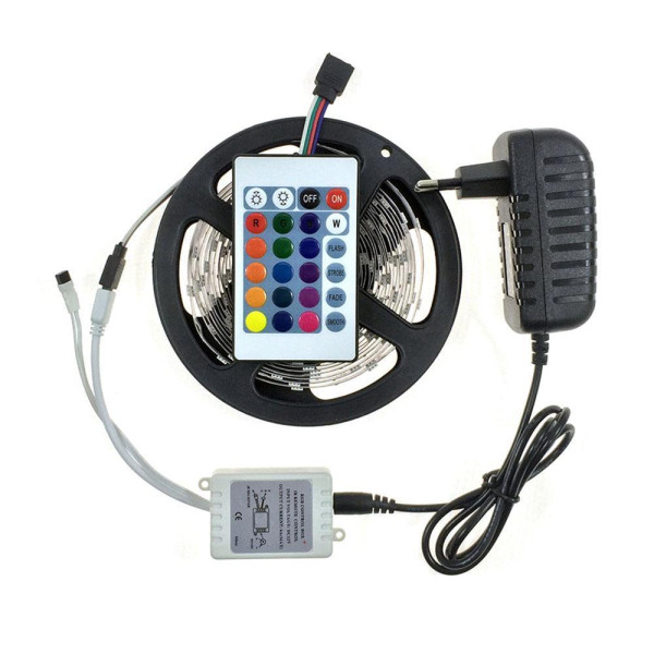 Светодиодная влагозащищенная LED лента 5050 RGB комплект