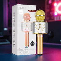 Беспроводной микрофон Wster WS-858 микрофон для караоке с Bluetooth