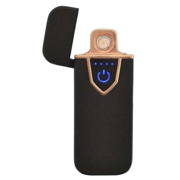 Спиральная сенсорная электрическая USB зажигалка UKC 711 Black