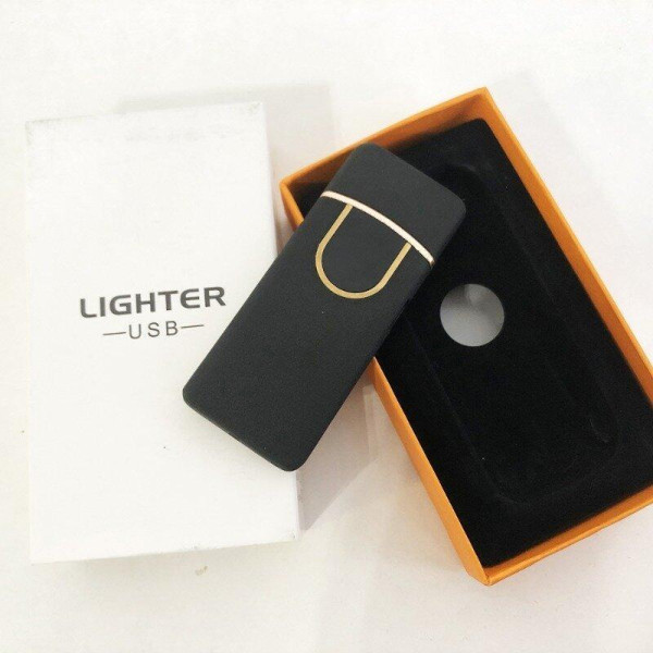 Спиральная сенсорная электрическая USB зажигалка UKC 711 Black