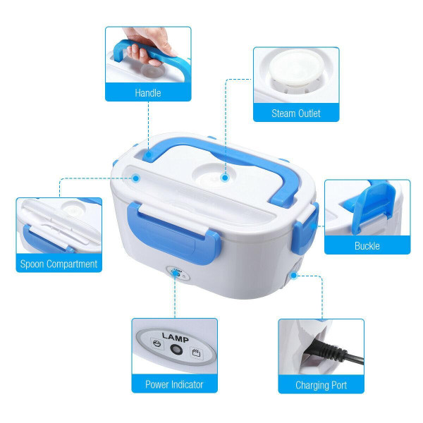 Автомобильный электрический Ланч Бокс с подогревом Lunch Heater Box 12 V Car
