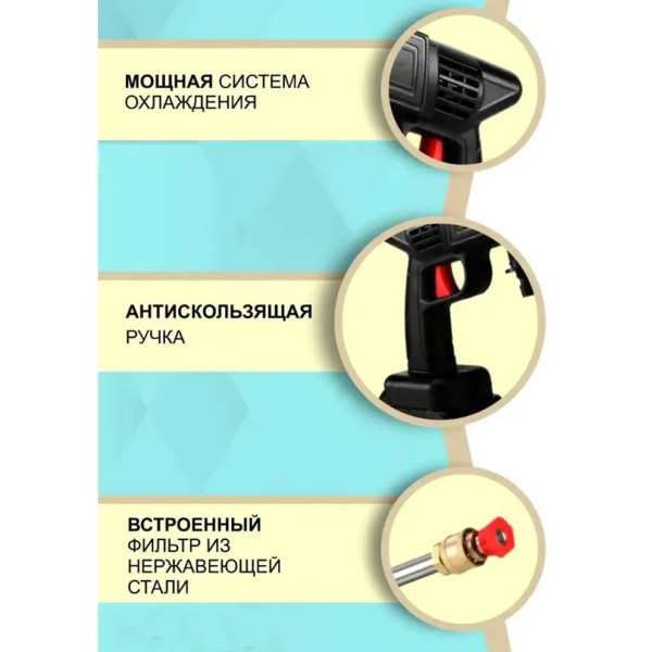 Мойка высокого давления Daikens 48V с 1 аккумулятором для мойки машины