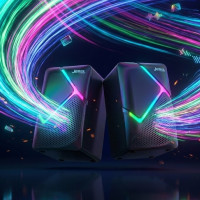 Акустическая система 2.0 Jedel S-526 6W колонки для ПК и ноутбуков USB, RGB LED