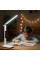 LED настольная лампа с аккумулятором, часами и термометром 868S White