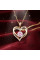 Женское ожерелье с кулоном в форме сердца Heart Love, циркониевый камень розового цвета, золотое