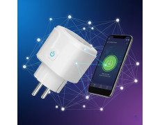 Смарт Wi-Fi розетка 20А с счетчиком электроэнергии Tuya 4400Вт, с таймером