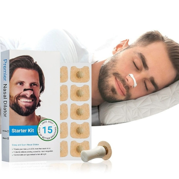 Магнитный расширитель для носа Nasal Dilator от храпа 15 пар / Cиликоновый зажим для носа Черный