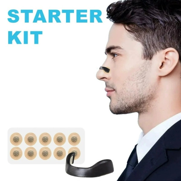 Магнитный расширитель для носа Nasal Dilator от храпа 15 пар / Cиликоновый зажим для носа Черный
