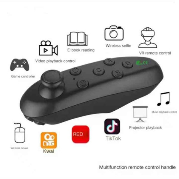 Пульт дистанционного управления / Беспроводной пульт джойстик Черный Bluetooth Геймпад для Android/IOS VR 3D