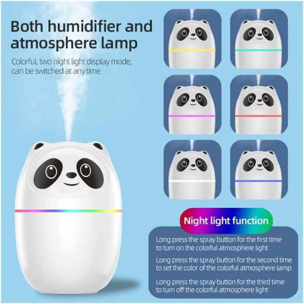 Ультразвуковой увлажнитель воздуха Panda Mist XS-168 для детей с подсветкой Белый