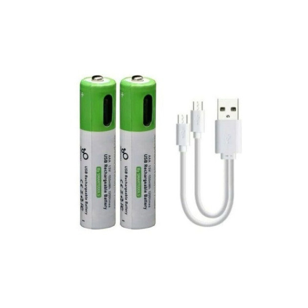 Комплект батарейки AAA 2 шт с разъемом USB Type-C от Smartoools на 1.5V/750mWh