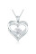 Женское ожерелье с кулоном в форме сердца Heart из циркония Серебристый