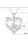 Женское ожерелье с кулоном в форме сердца Heart из циркония Серебристый