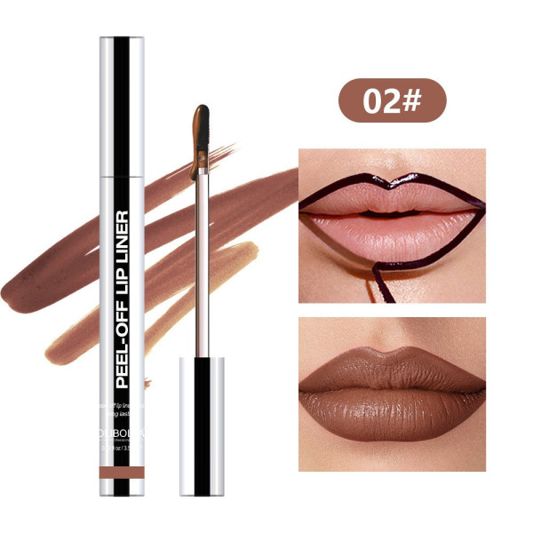 Помада подводка для губ, Матовый пилинг-гель для губ Peel-Off Lip Liner 00/02 Red Brown оттенок