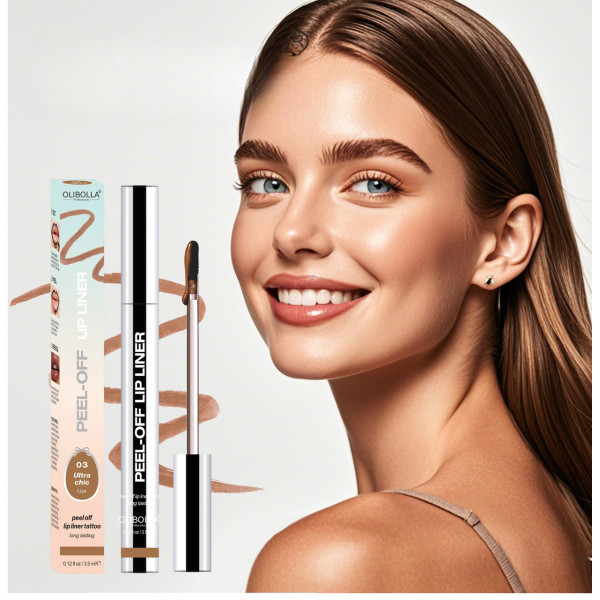 Помада подводка для губ, Матовый пилинг-гель для губ Peel-Off Lip Liner 00/02 Red Brown оттенок