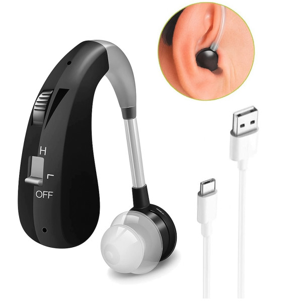 Слуховой аппарат  усилитель звука, аккумуляторный USB, цифровые наушники для слуха Tecnologia Audifono Gold