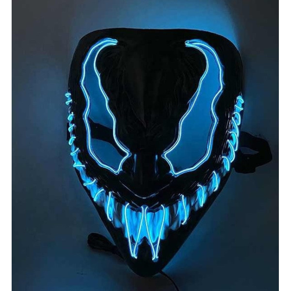 Маска Веном с подсветкой Aurora Venom неон Синяя