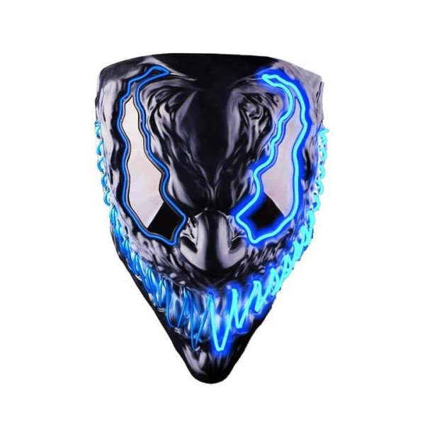 Маска Веном с подсветкой Aurora Venom неон Синяя