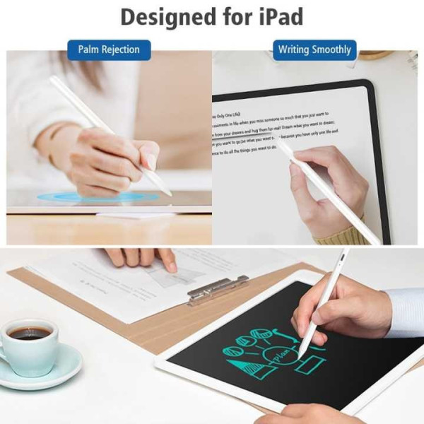 Магнитный активный стилус для письма и рисования с дисплеем LED для IOS Белый