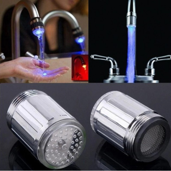 Насадка на кран с Led (светодиодной) подсветкой 3 цвета и сенсором температуры воды