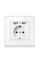 Розетка SIXWGH с заземлением и 2 USB-портами WH034W