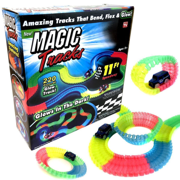 Светящаяся дорога Magic tracks на 220 деталей, Гоночный трек