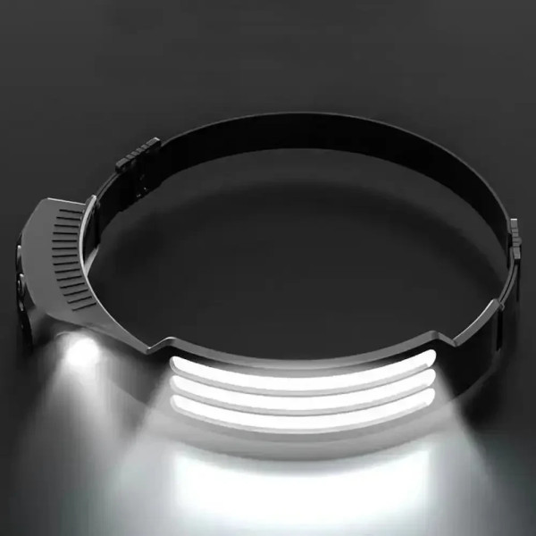 Фонарь налобный универсальный аккумуляторный BL-G28 XPE+COB Sensor с датчиком движения
