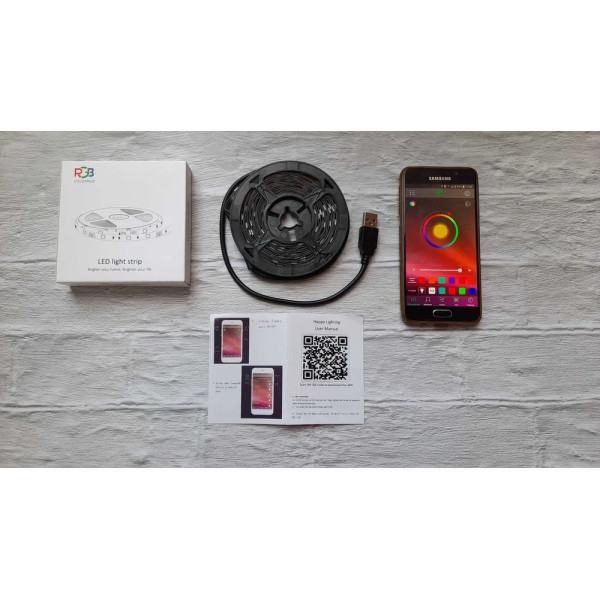 Комплект LED 5050 BT APP RGB лента светодиодная 5м