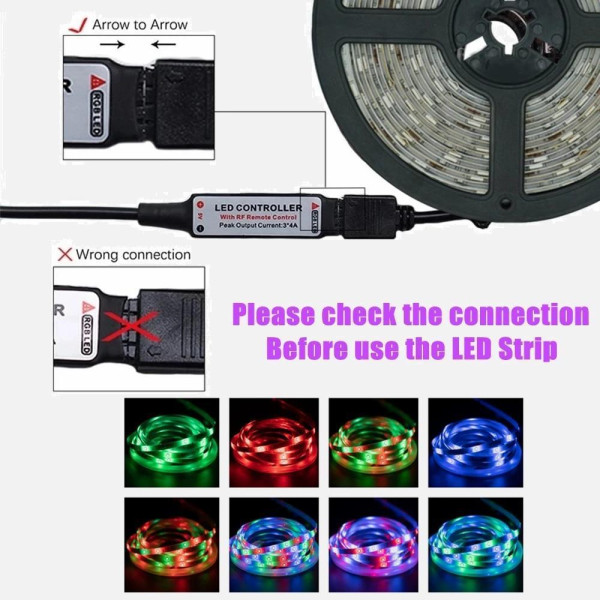Комплект LED 5050 BT APP RGB лента светодиодная 5м